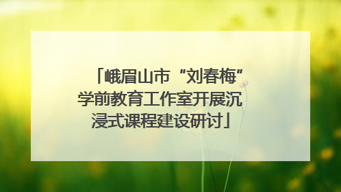 峨眉山市“刘春梅”学前教育工作室开展沉浸式课程建设研讨