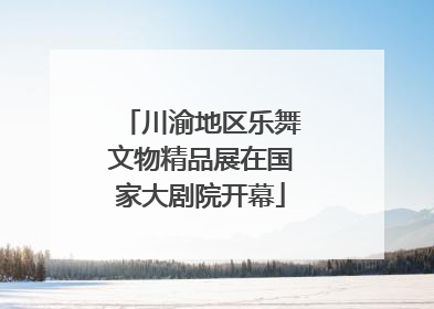 川渝地区乐舞文物精品展在国家大剧院开幕