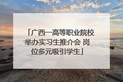 广西一高等职业院校举办实习生推介会 岗位多元吸引学生