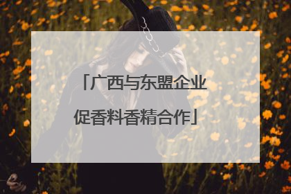 广西与东盟企业促香料香精合作