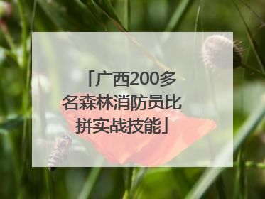 广西200多名森林消防员比拼实战技能