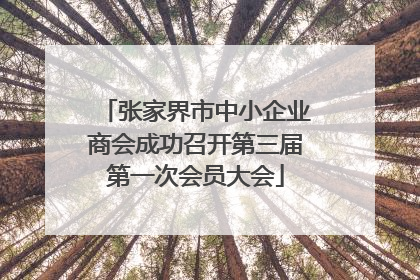 张家界市中小企业商会成功召开第三届第一次会员大会
