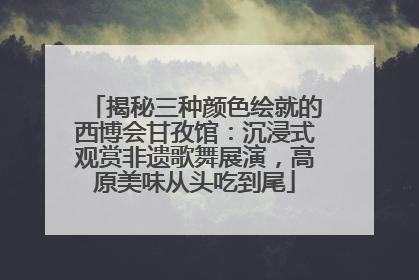 揭秘三种颜色绘就的西博会甘孜馆：沉浸式观赏非遗歌舞展演，高原美味从头吃到尾