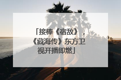 接棒《宿敌》，《藏海传》东方卫视开播即燃
