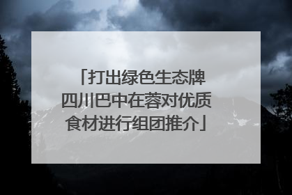 打出绿色生态牌 四川巴中在蓉对优质食材进行组团推介