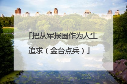 把从军报国作为人生追求（金台点兵）