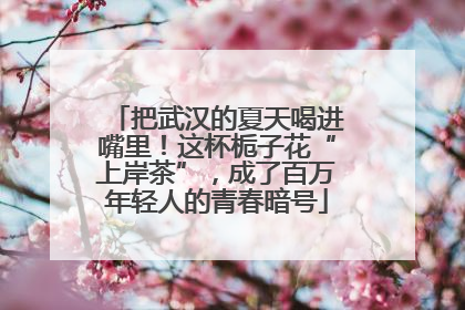 把武汉的夏天喝进嘴里！这杯栀子花“上岸茶”，成了百万年轻人的青春暗号