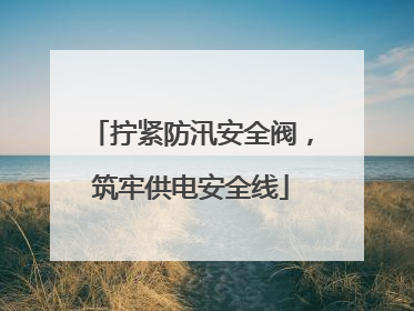 拧紧防汛安全阀，筑牢供电安全线