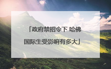 政府禁招令下 哈佛国际生受影响有多大