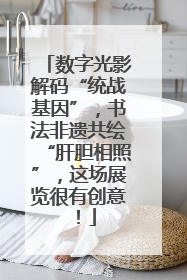 数字光影解码“统战基因”，书法非遗共绘“肝胆相照”，这场展览很有创意！