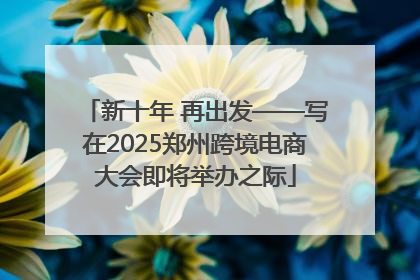新十年 再出发——写在2025郑州跨境电商大会即将举办之际