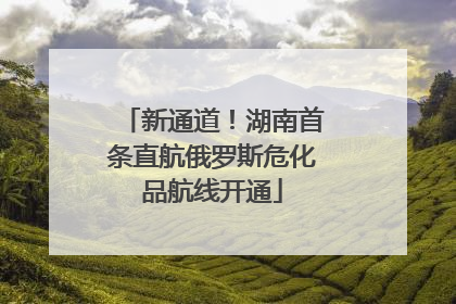 新通道！湖南首条直航俄罗斯危化品航线开通