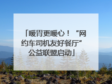暖胃更暖心！“网约车司机友好餐厅”公益联盟启动