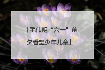 毛伟明“六一”前夕看望少年儿童
