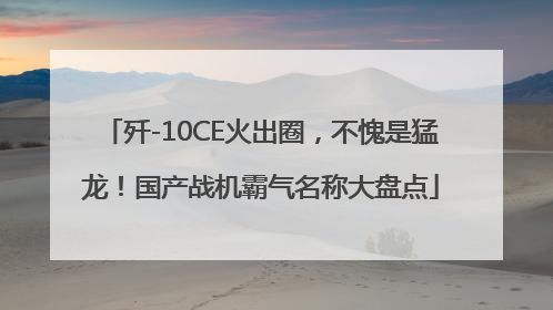 歼-10CE火出圈，不愧是猛龙！国产战机霸气名称大盘点