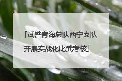 武警青海总队西宁支队开展实战化比武考核