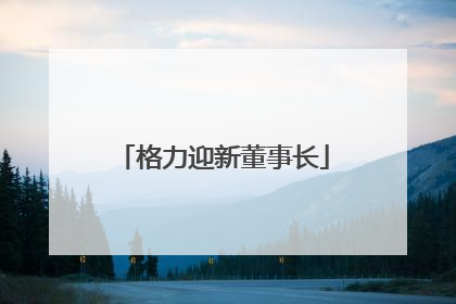 格力迎新董事长