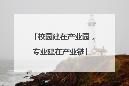 校园建在产业园，专业建在产业链