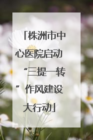 株洲市中心医院启动“三提一转”作风建设大行动