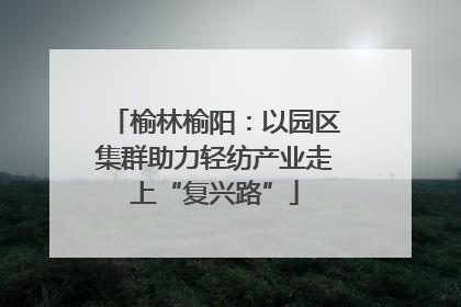 榆林榆阳：以园区集群助力轻纺产业走上“复兴路”