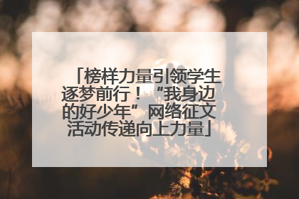 榜样力量引领学生逐梦前行！“我身边的好少年”网络征文活动传递向上力量