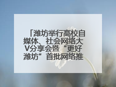 潍坊举行高校自媒体、社会网络大V分享会暨“更好潍坊”首批网络推介官聘任仪式