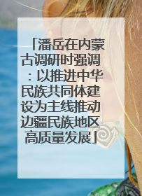 潘岳在内蒙古调研时强调:以推进中华民族共同体建设为主线推动边疆民族地区高质量发展