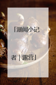潮闻小记者｜露营