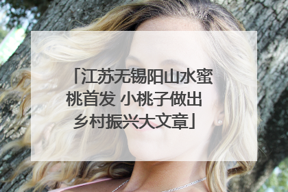 江苏无锡阳山水蜜桃首发 小桃子做出乡村振兴大文章