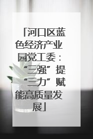 河口区蓝色经济产业园党工委：“三强”提“三力”赋能高质量发展