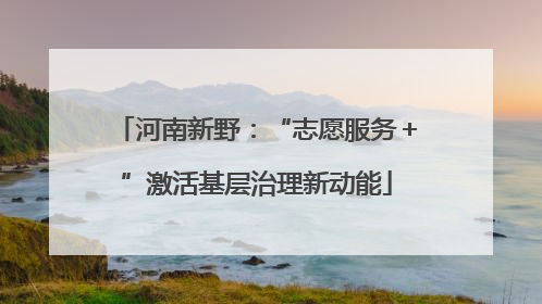 河南新野：“志愿服务＋”激活基层治理新动能