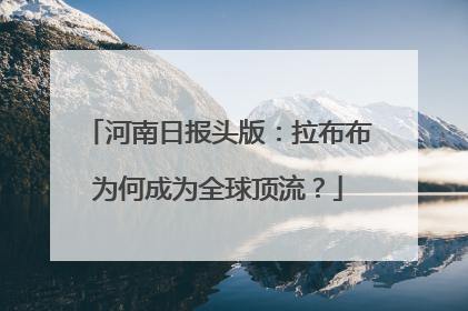河南日报头版：拉布布为何成为全球顶流？