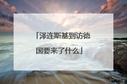 泽连斯基到访德国要来了什么