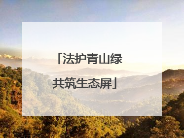 法护青山绿 共筑生态屏