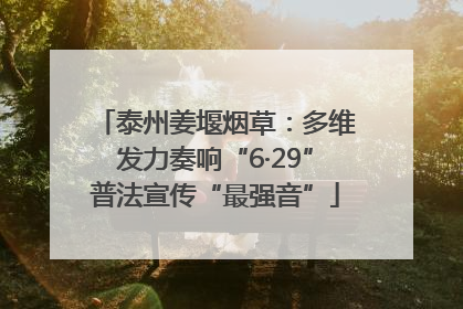 泰州姜堰烟草：多维发力奏响“6·29”普法宣传“最强音”