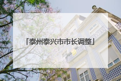 泰州泰兴市市长调整