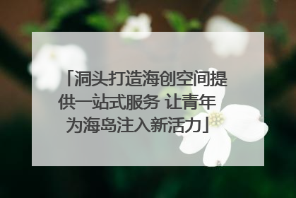 洞头打造海创空间提供一站式服务 让青年为海岛注入新活力