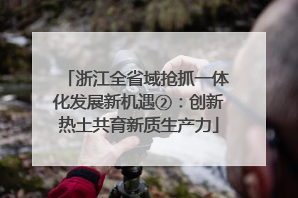 浙江全省域抢抓一体化发展新机遇②：创新热土共育新质生产力