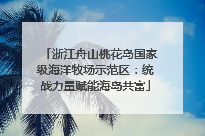 浙江舟山桃花岛国家级海洋牧场示范区：统战力量赋能海岛共富