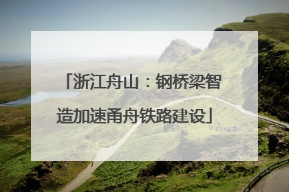 浙江舟山：钢桥梁智造加速甬舟铁路建设