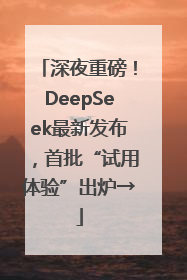 深夜重磅！DeepSeek最新发布，首批“试用体验”出炉→