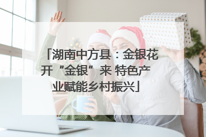 湖南中方县：金银花开“金银”来 特色产业赋能乡村振兴