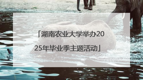 湖南农业大学举办2025年毕业季主题活动