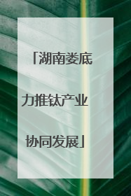 湖南娄底力推钛产业协同发展