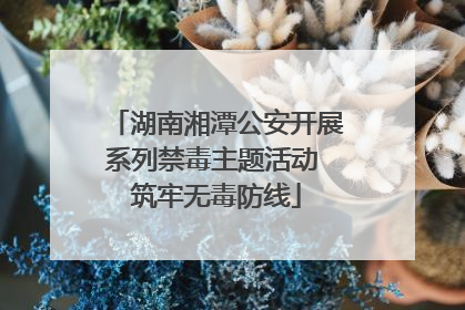 湖南湘潭公安开展系列禁毒主题活动 筑牢无毒防线