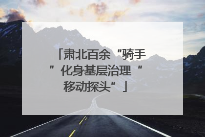 肃北百余“骑手”化身基层治理“移动探头”