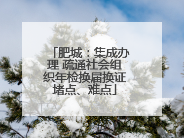 肥城：集成办理 疏通社会组织年检换届换证堵点、难点