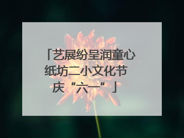 艺展纷呈润童心 纸坊二小文化节庆“六一”
