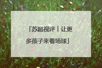 苏超视评︱让更多孩子来看场球