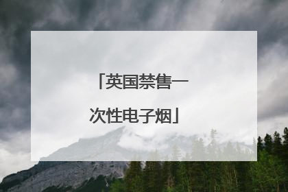 英国禁售一次性电子烟